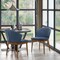 Armen Living Juno Blue Fabric and Walnut Wood Dining Side Chairs, PK2 LCJNSIWABLU - alternate 4